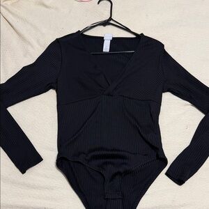 Black Long Sleeve Bodysuit